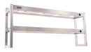 Stainless steel 2 tier heated overshelf with halogen heating elements, tabletop model. view 3