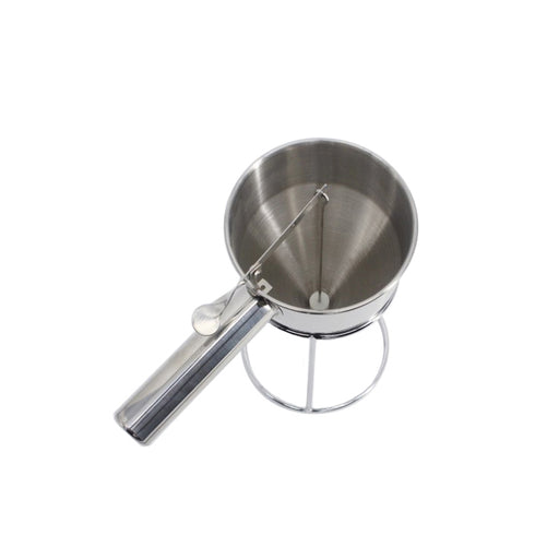 Stainless steel batter dispenser with dosing button and 1.3 litre capacity view 2