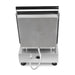 Stainless steel tabletop pancake maker with four 10cm round griddles and knob controls view 5