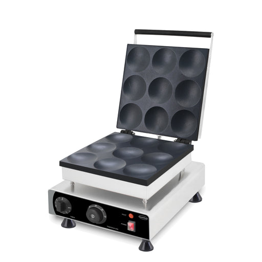 Combisteel tabletop pancake maker with cast aluminium griddle and knob controls