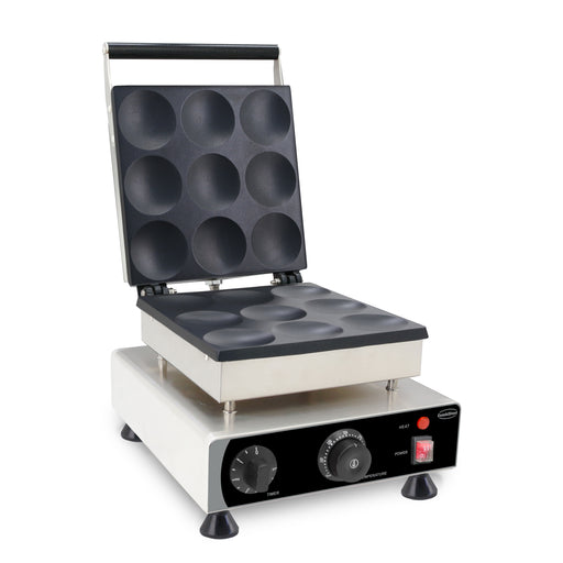 Combisteel tabletop pancake maker with cast aluminium griddle and knob controls view 2