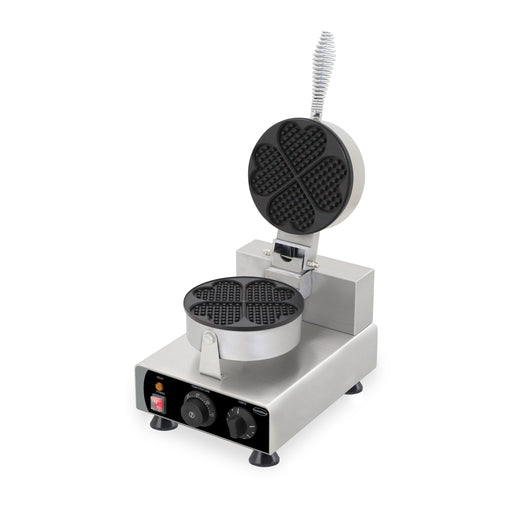 Combisteel stainless steel 4 piece heart shape waffle iron on white background