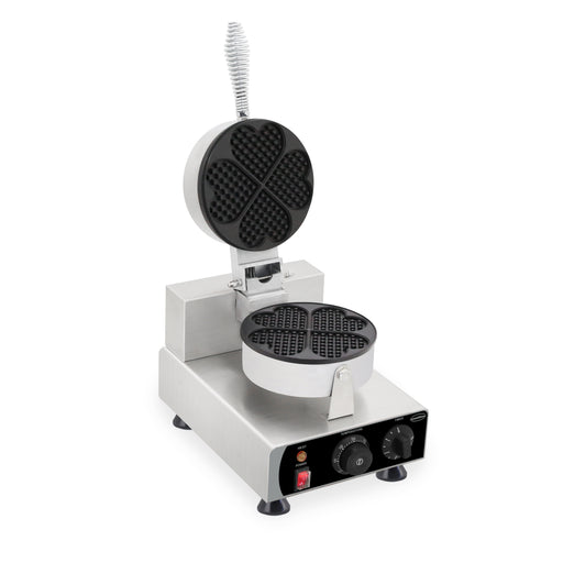 Combisteel stainless steel 4 piece heart shape waffle iron on white background view 2