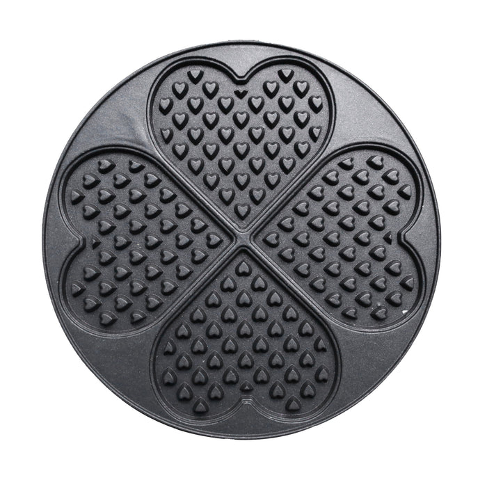 Combisteel stainless steel 4 piece heart shape waffle iron on white background view 6