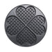 Combisteel stainless steel 4 piece heart shape waffle iron on white background view 6