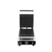 Stainless steel double waffle iron with cast aluminium plates and control knob view 2