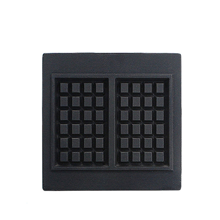 Stainless steel double waffle iron with cast aluminium plates and control knob view 5