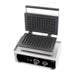 Stainless steel waffle iron with non-stick cast aluminium plates on tabletop stand view 5
