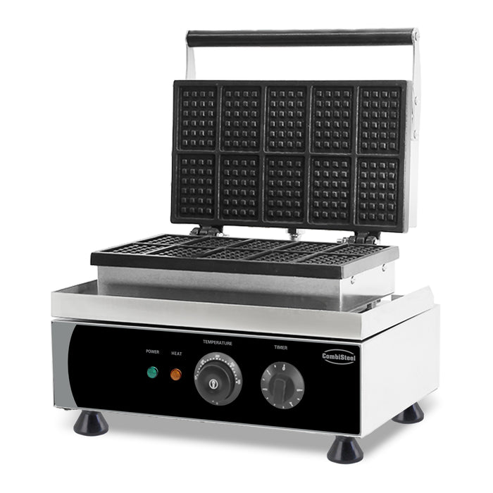 Combisteel stainless steel tabletop waffle iron with cast aluminium plate