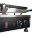 Stainless steel rotating waffle iron with dual cast aluminium plates and control knob view 7