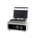 Stainless steel tabletop waffle iron with cast aluminium teflon-coated plate