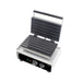 Stainless steel tabletop waffle iron with cast aluminium teflon-coated plate view 2