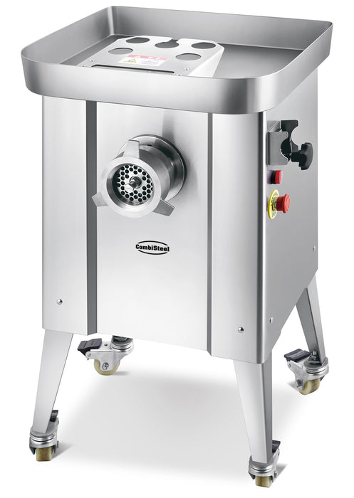 Combisteel stainless steel meat grinder with 320mm blade and interchangeable grinding plates