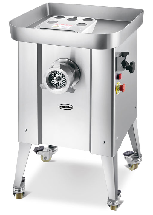 Combisteel stainless steel meat grinder with 320mm blade and interchangeable grinding plates