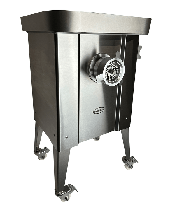 Combisteel stainless steel meat grinder with 320mm blade and interchangeable grinding plates view 6