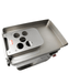 Stainless steel Combisteel meat slicer with fixed blade guard and control panel view 3