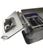 Stainless steel Combisteel meat slicer with fixed blade guard and control panel view 4