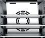 Stainless steel tabletop electric convection oven with bottom-hinged door and four guide racks view 3