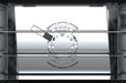 Stainless steel tabletop convection oven with glass door and control knob view 3