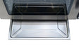 Stainless steel tabletop convection and steam oven with left-hinged door and knob controls view 3