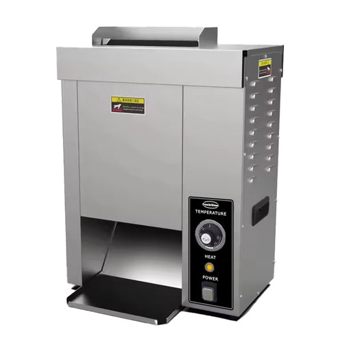 Stainless steel tabletop hamburger bun toaster with control panel