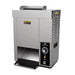Stainless steel tabletop hamburger bun toaster with control panel