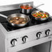 Combisteel ENTRY 700 stainless steel induction cooker with four cooking hobs and knob controls view 6
