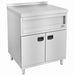 Stainless steel freestanding neutral work unit with double configuration