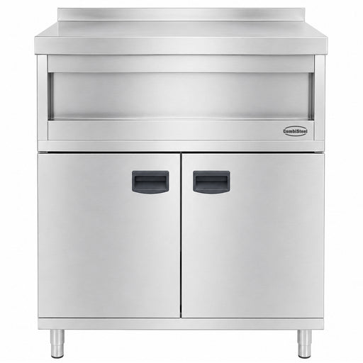 Stainless steel freestanding neutral work unit with double configuration view 2