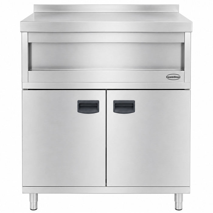 Stainless steel freestanding neutral work unit with double configuration view 2