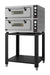 Combisteel double deck electric pizza oven, tabletop model, stainless steel finish view 5