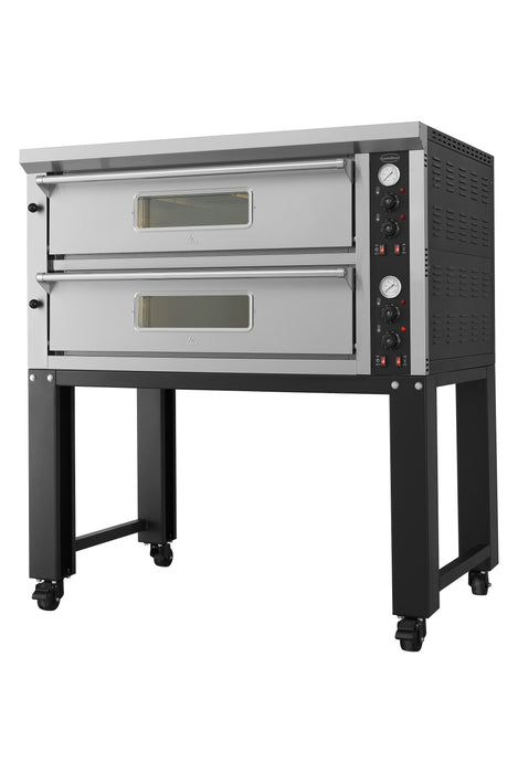 Stainless steel mobile support stand for Combisteel pizza oven view 3