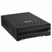 Black stainless steel coffee knock box with grounds receptacle