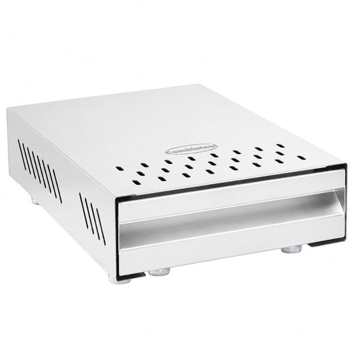 Stainless steel coffee knock box with compact rectangular design