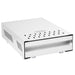 Stainless steel coffee knock box with compact rectangular design