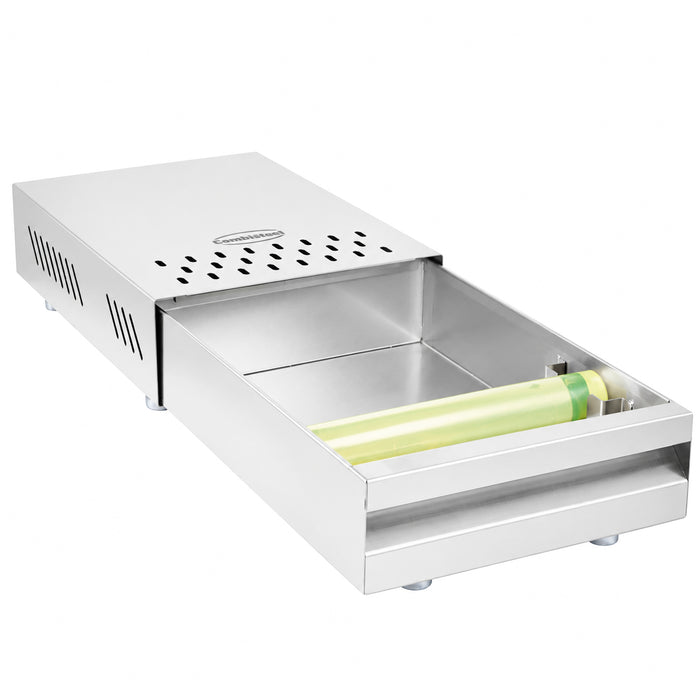Stainless steel coffee knock box with compact rectangular design view 2