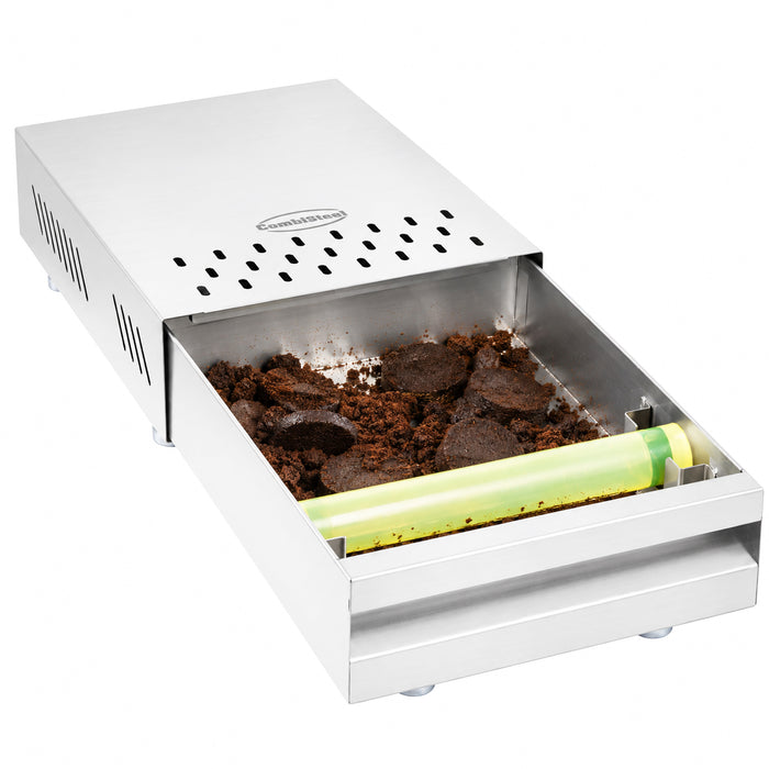 Stainless steel coffee knock box with compact rectangular design view 6