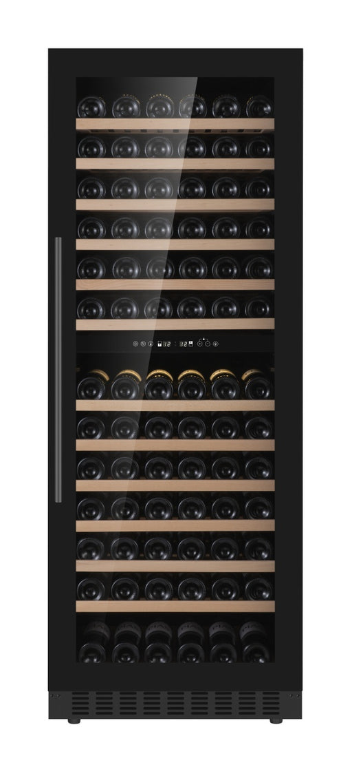 Combisteel single glass door wine cooler with LED lighting and digital display
