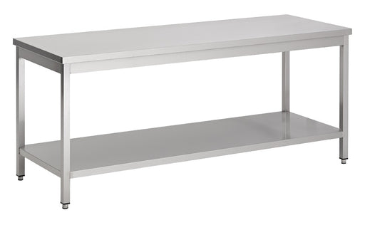 Stainless steel bottom shelf for commercial worktable, 1900mm wide