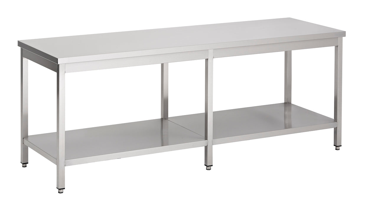 Stainless steel bottom shelf for 2600mm wide commercial worktable