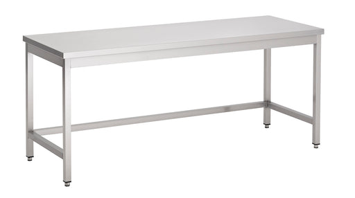 Combisteel open frame worktable with stainless steel top, 1900mm wide