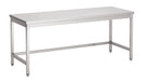 Combisteel open frame worktable with 900mm width and height, stainless steel construction