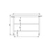 Combisteel 800 Worktable 2 Shelves 2500