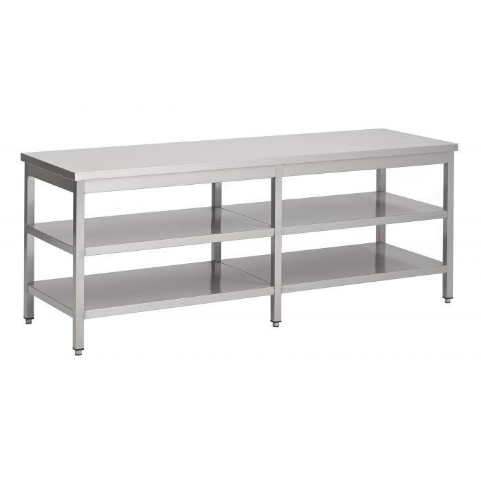 Combisteel 800 Worktable 2 Shelves 2500