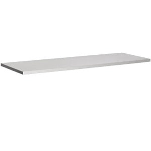 Combisteel 1200mm wide stainless steel flat worktop with reinforced melamine base