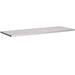 Stainless steel flat worktop, 1200mm wide with reinforced edges