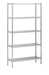 Five-tier stainless steel shelf unit, 1000mm wide, 1800mm tall