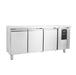 Stainless steel three door refrigerated counter with digital controls view 3