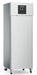 Stainless steel upright freezer cabinet, 680mm wide, 2010mm tall.