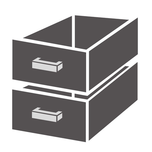 Stainless steel drawer set for GN Ecofrost refrigerated counter unit